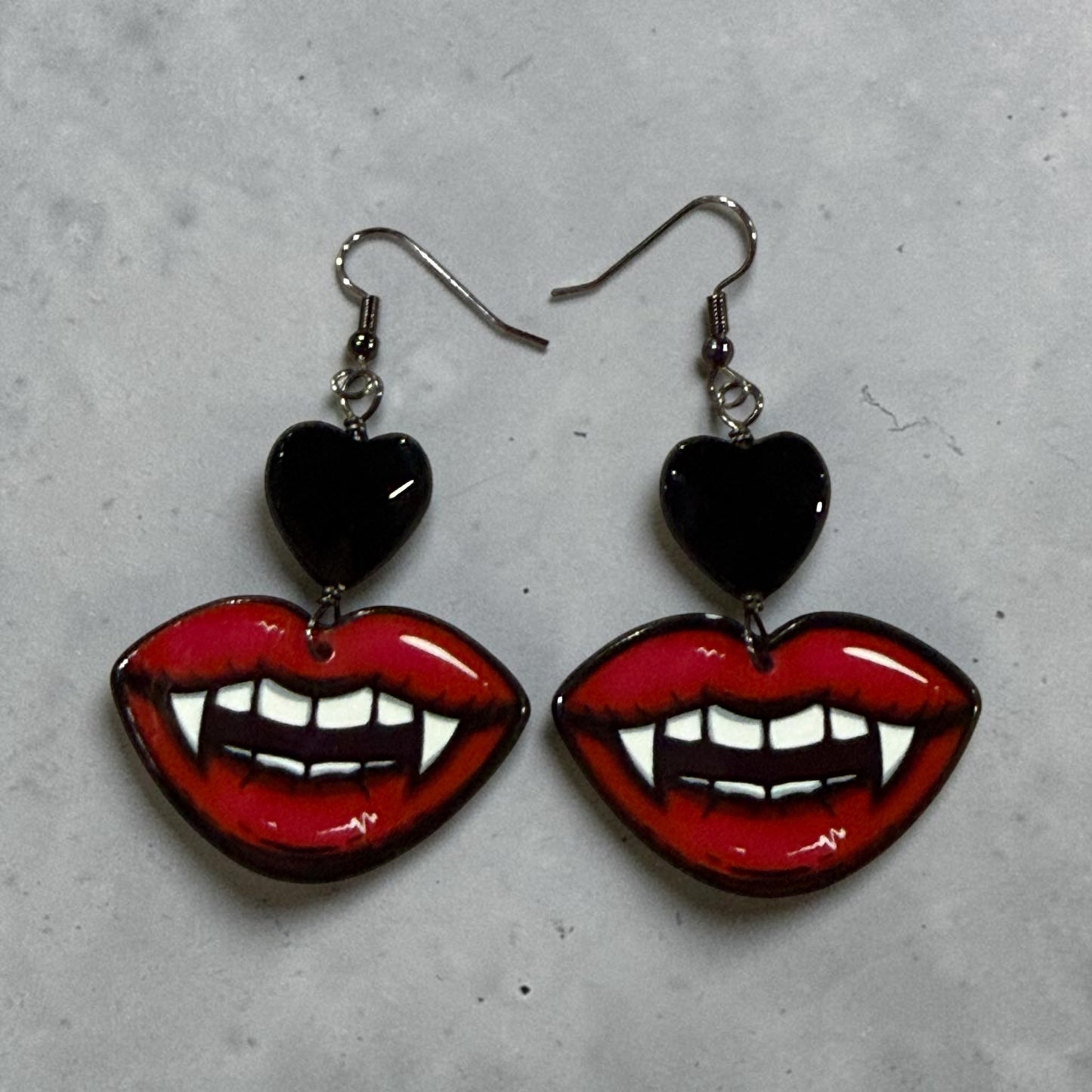 Vampire And Onyx Earrings