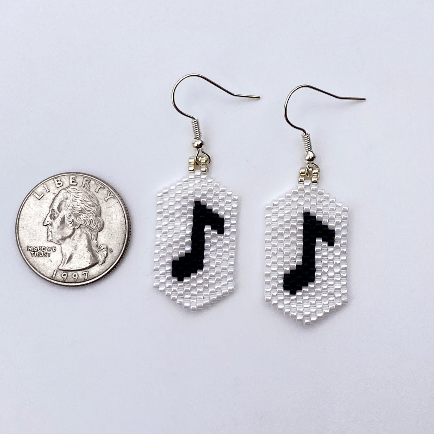 Music Note Seed Bead Earrings