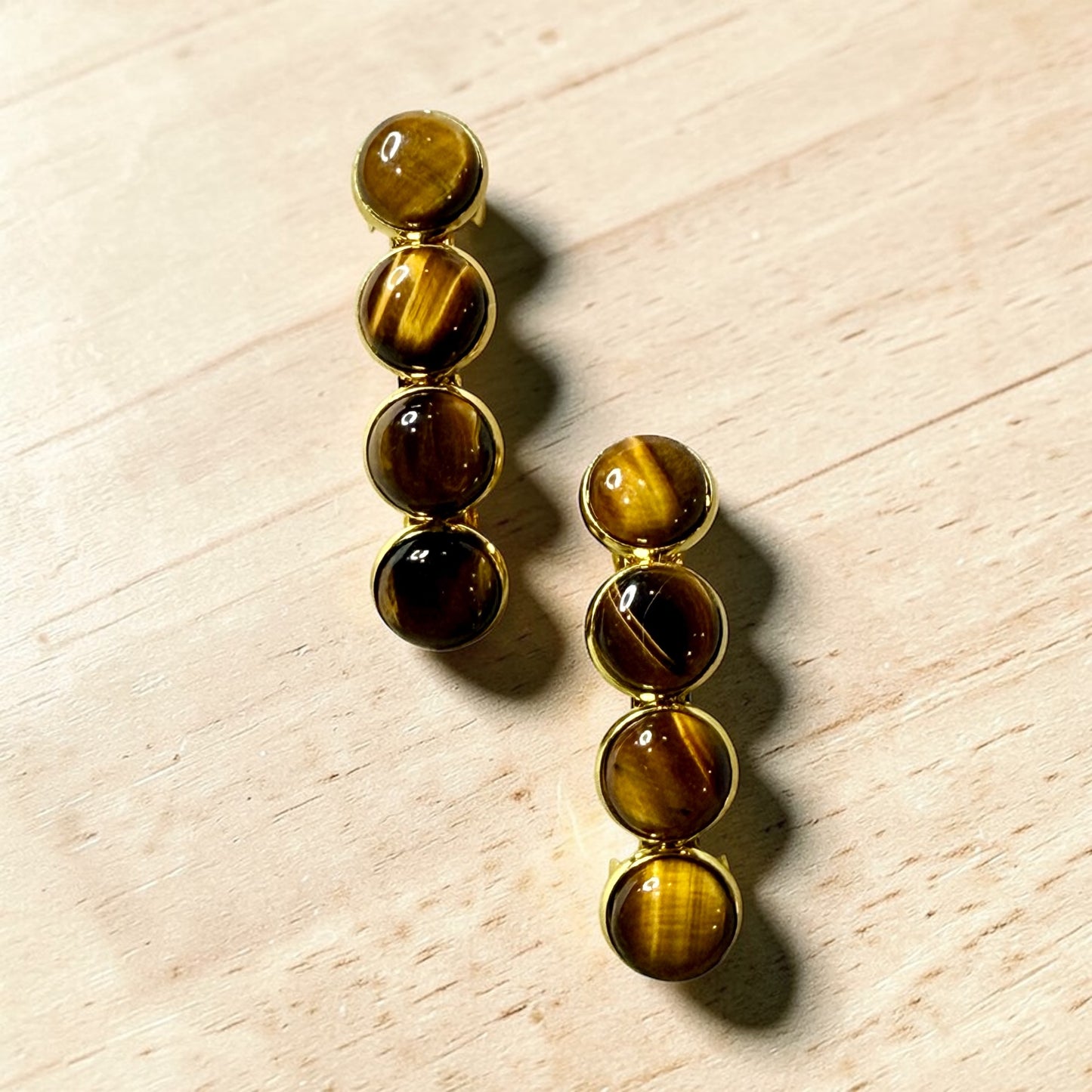 Tiger Eye Barrette set