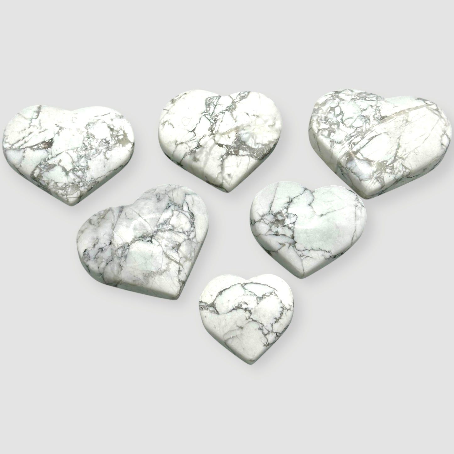 Howlite Hearts