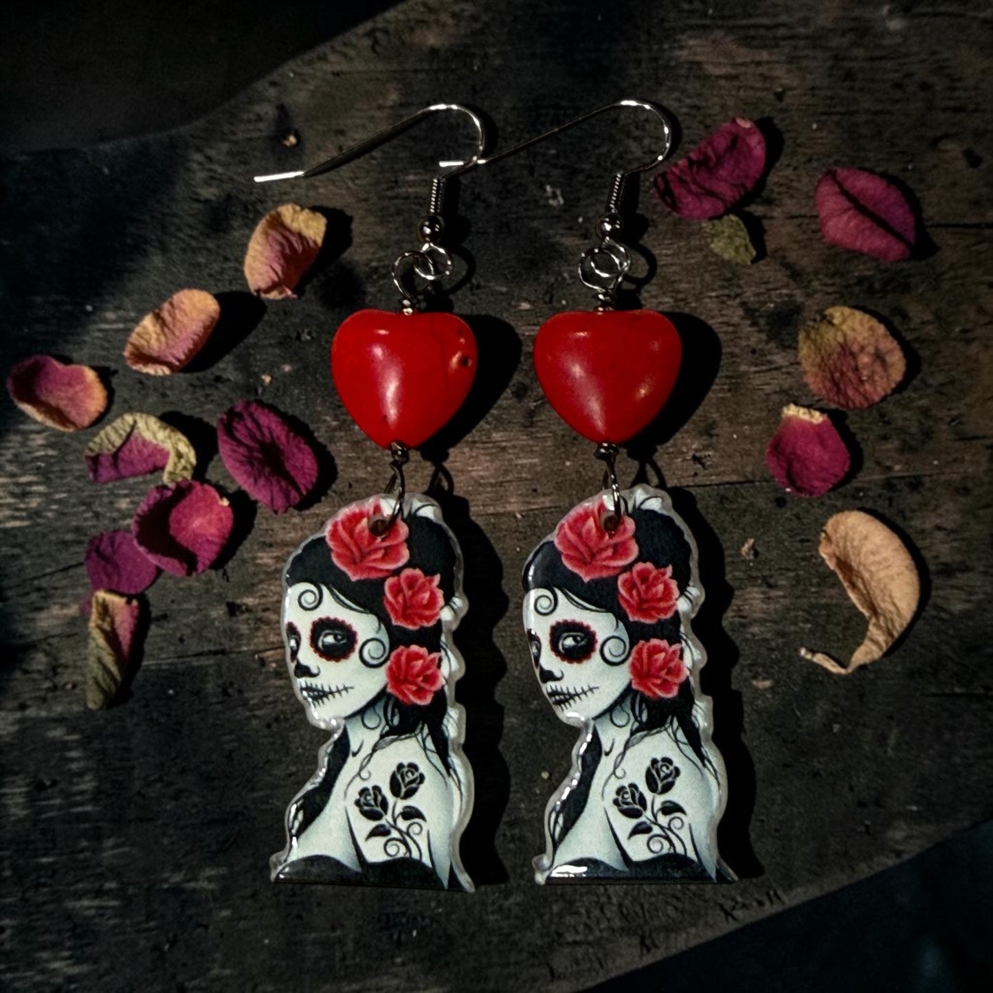 Sugar Skull Halloween Earrings