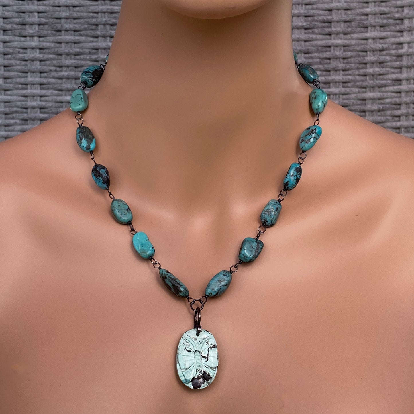 Turquoise Butterfly Necklace
