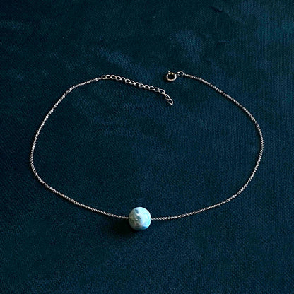 Larimar Floating on Sterling Silver