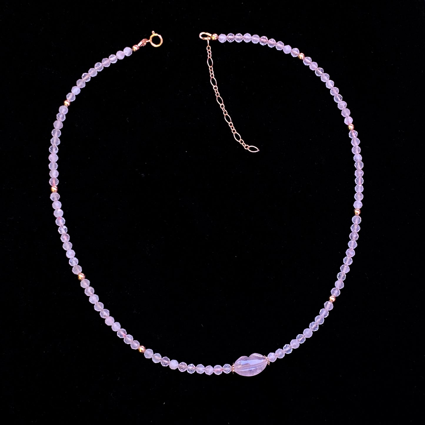 Rose Quartz gemstone Lips choker Necklace