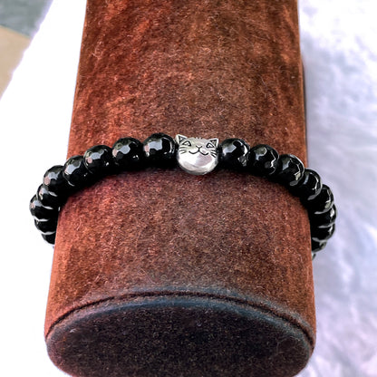 Onyx and Kitty Bracelet