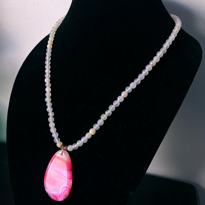 Pink Agate Necklace