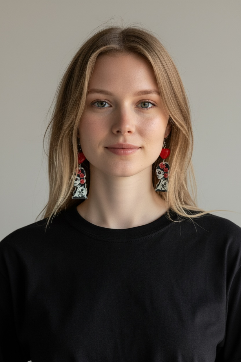 Sugar Skull Halloween Earrings
