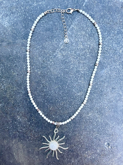 Moonstone Sun Necklace