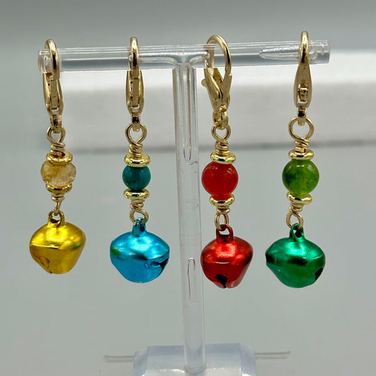 Jingle Bell and Gemstone Pet Collar Charms