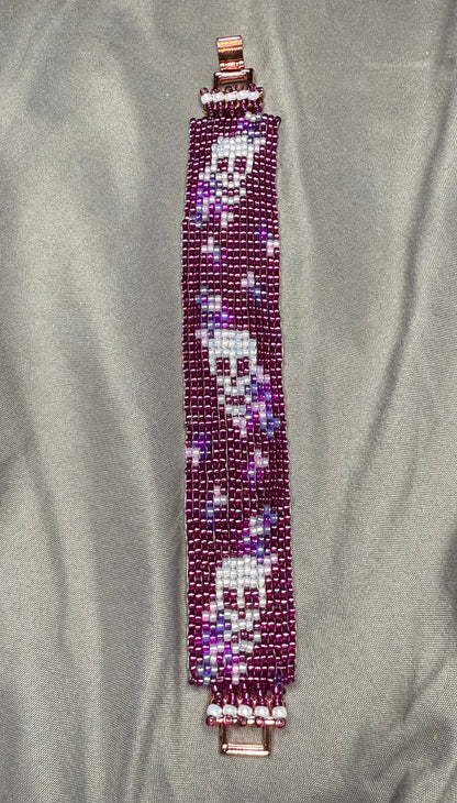 Sugar Skull Beaded Bracelet