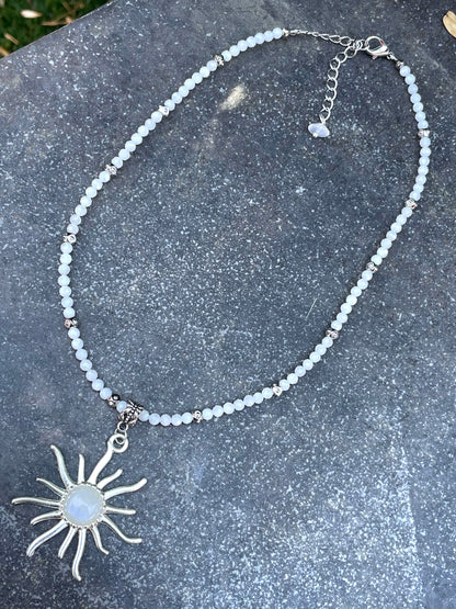 Moonstone Sun Necklace