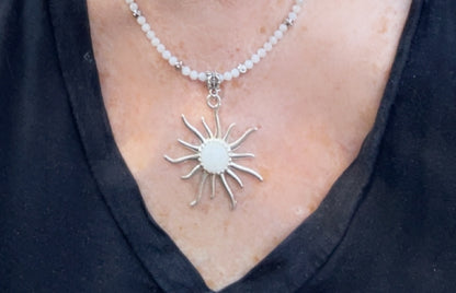 Moonstone Sun Necklace
