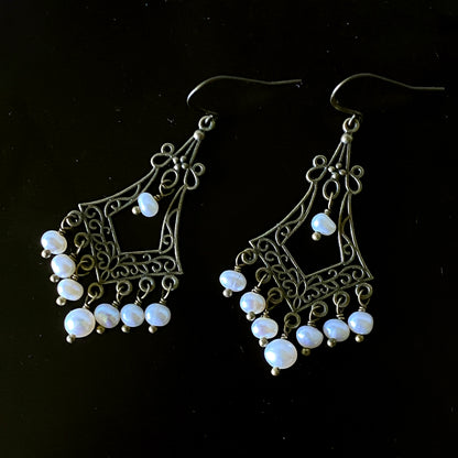 Pearl Chandelier Earrings