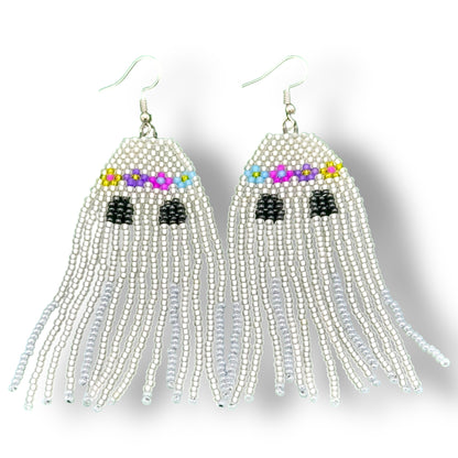 Hippie Ghost Fringe Earrings