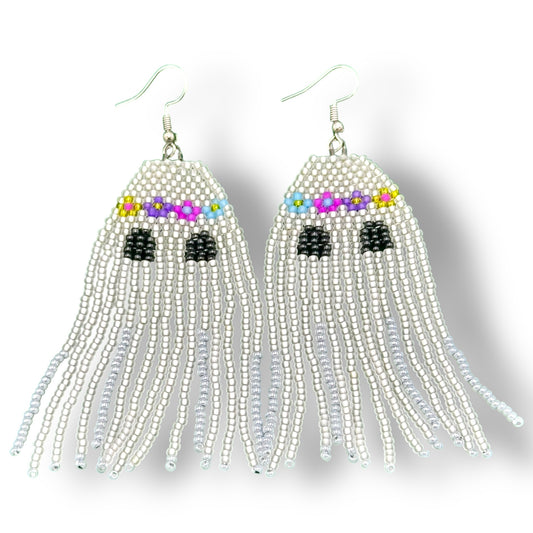Hippie Ghost Fringe Earrings