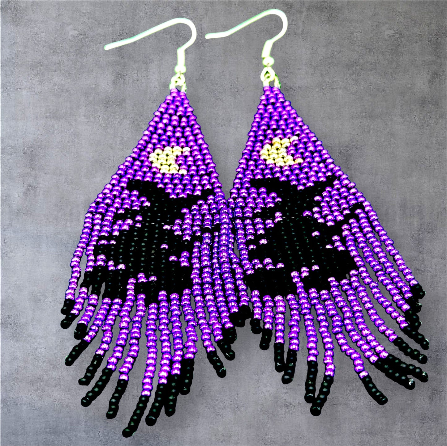 Purple Witch Fringe Earrings