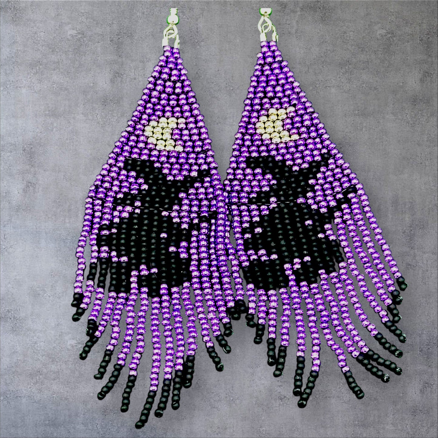 Purple Witch Fringe Earrings