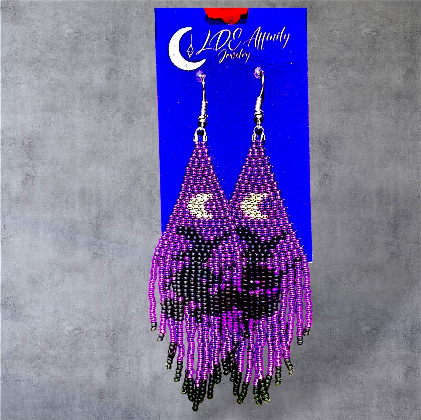 Purple Witch Fringe Earrings