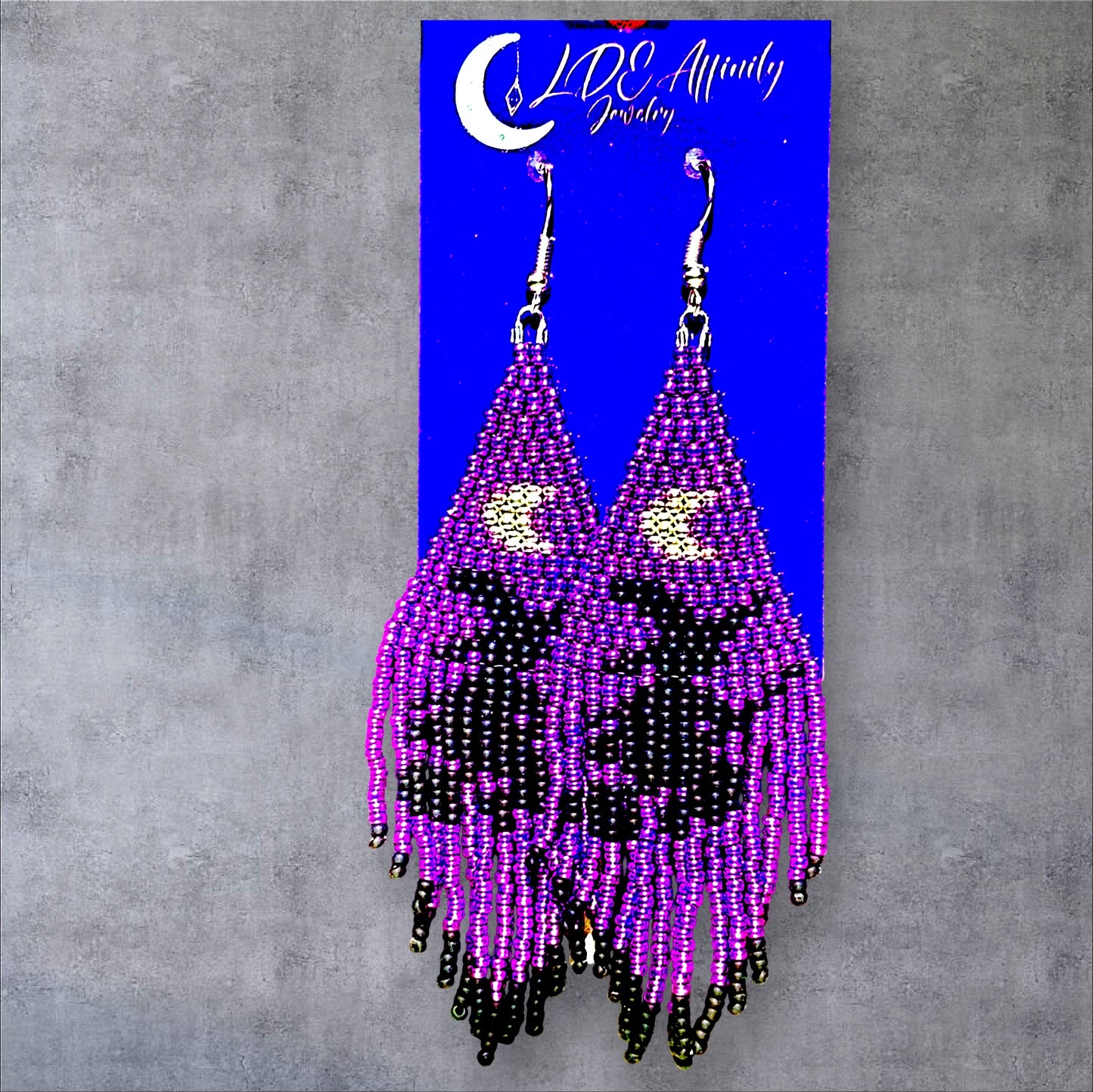Purple Witch Fringe Earrings