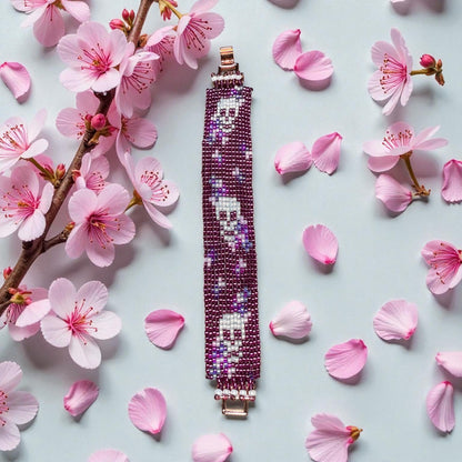 Sugar Skull Beaded Bracelet