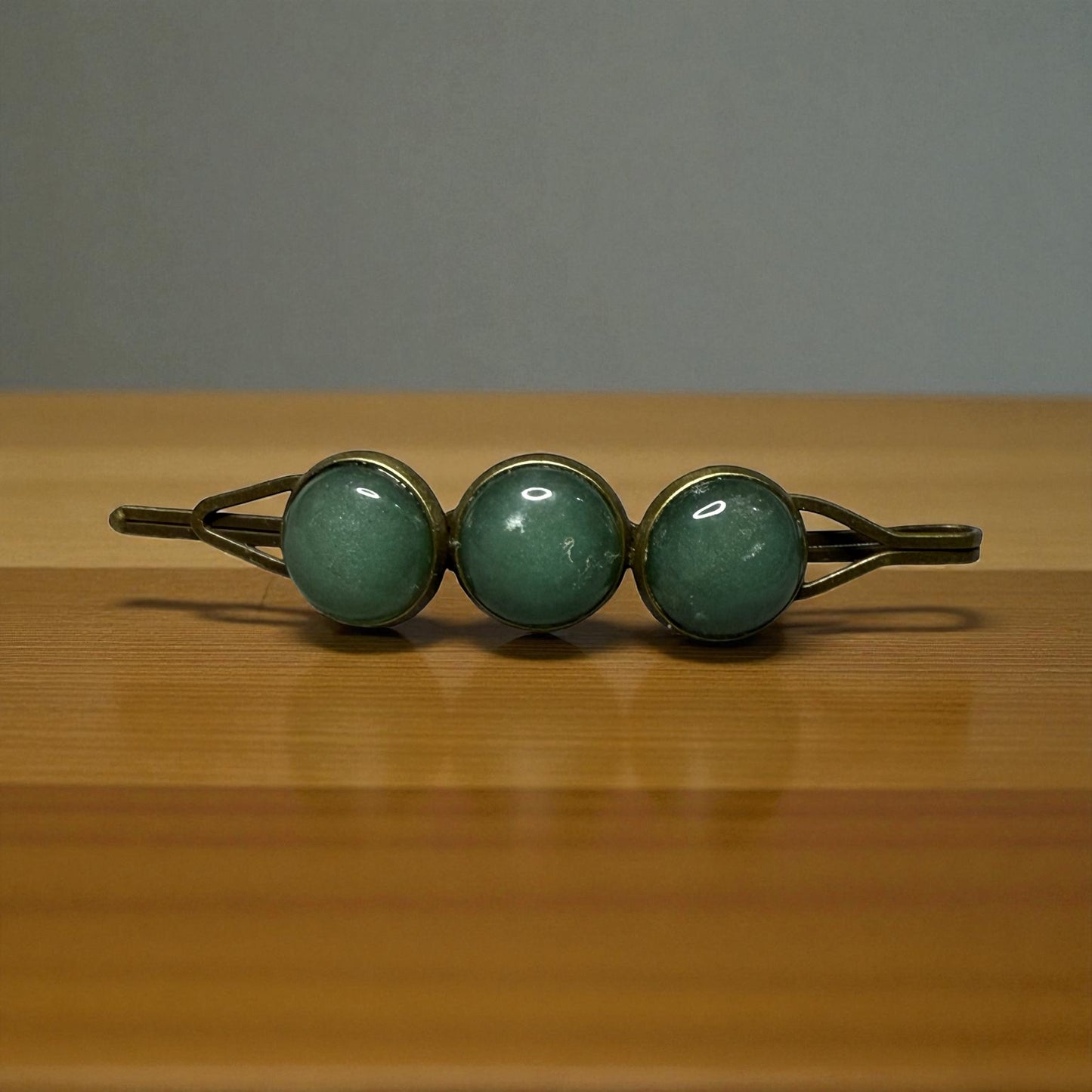 Brass and Gemstone Hair Pins