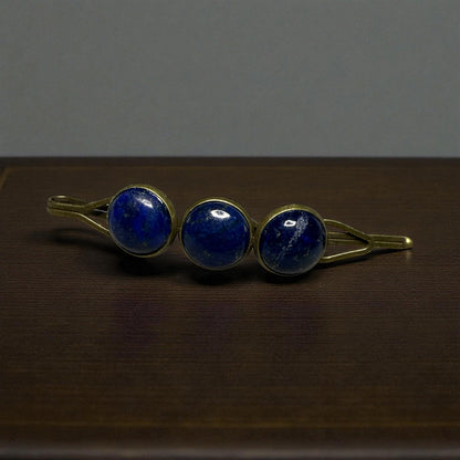 Brass and Gemstone Hair Pins