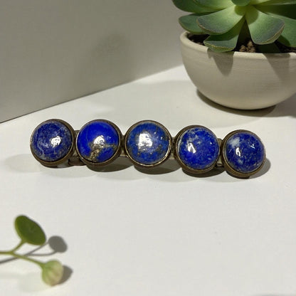Gemstone French Hair Barrette