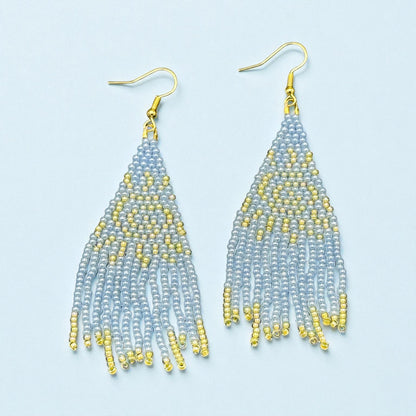 Sun Fringe Seed Bead earrings