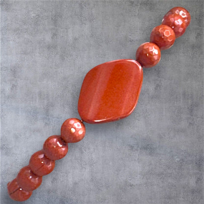 Red Jasper Beaded Bracelet