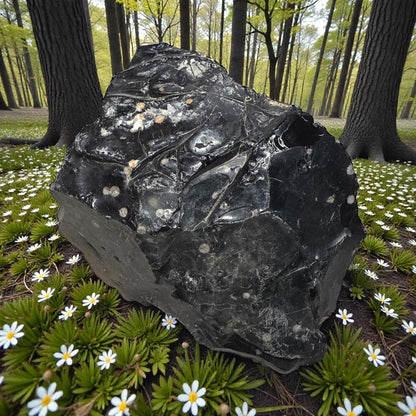 Raw Snowflake Obsidian