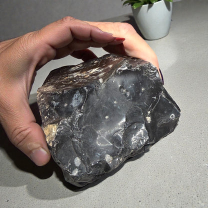 Raw Snowflake Obsidian