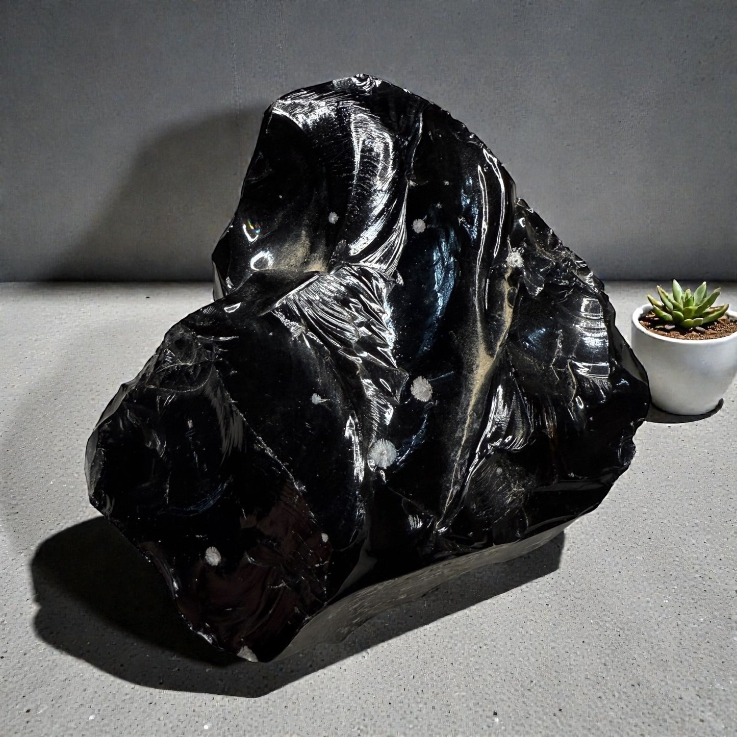 Raw Snowflake Obsidian