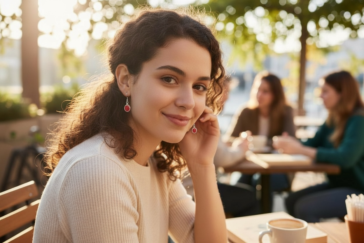 Red Christmas Lights Earrings