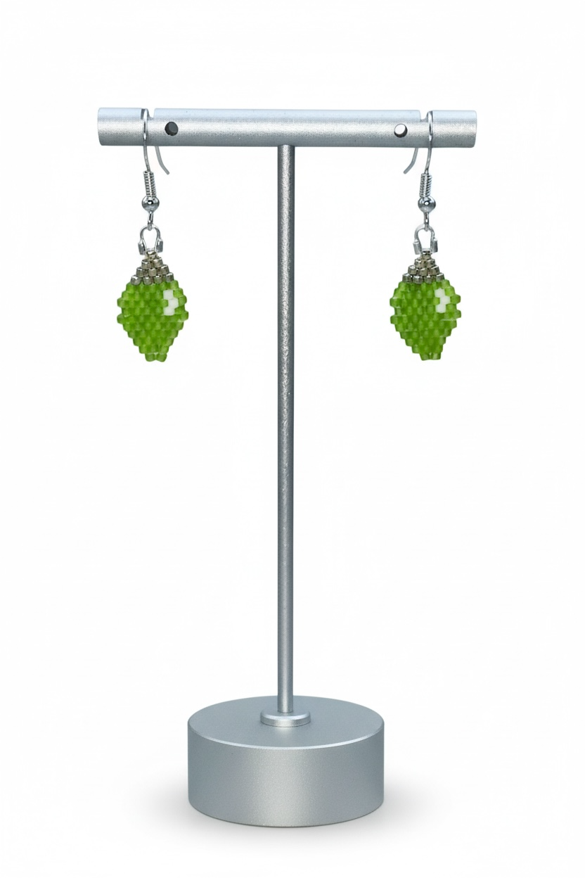 Green Christmas Lights Earrings