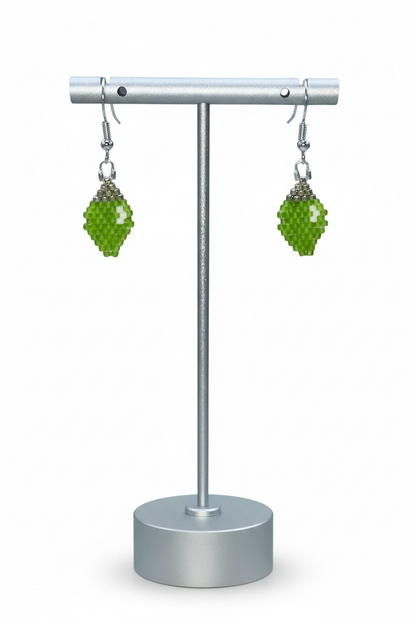 Green Christmas Lights Earrings