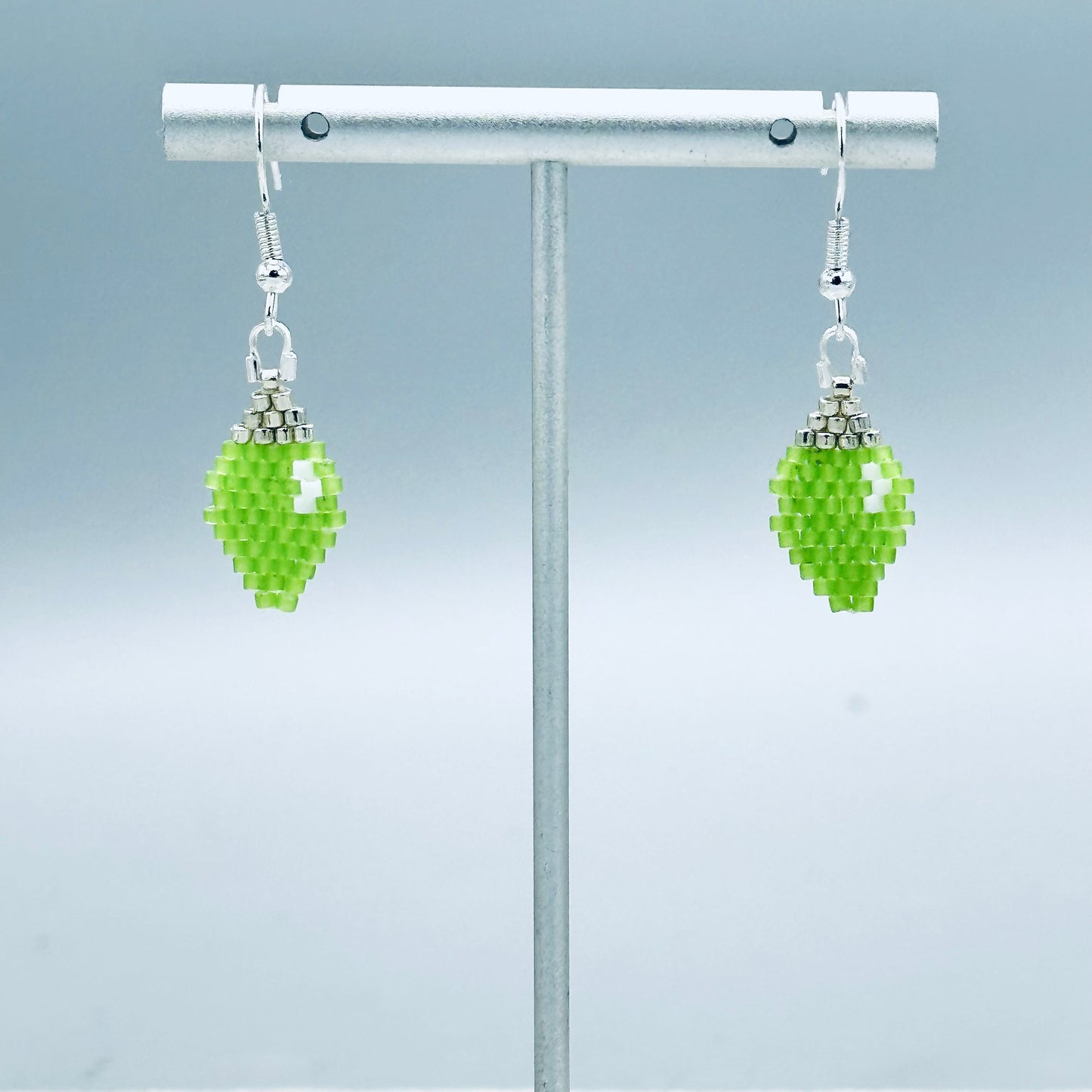Green Christmas Lights Earrings