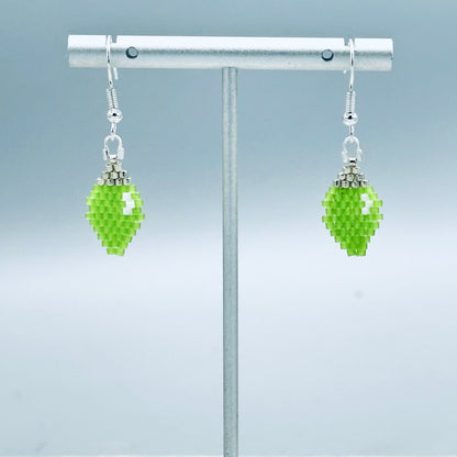 Green Christmas Lights Earrings