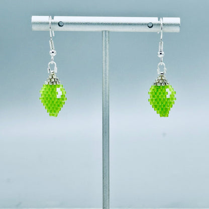 Green Christmas Lights Earrings