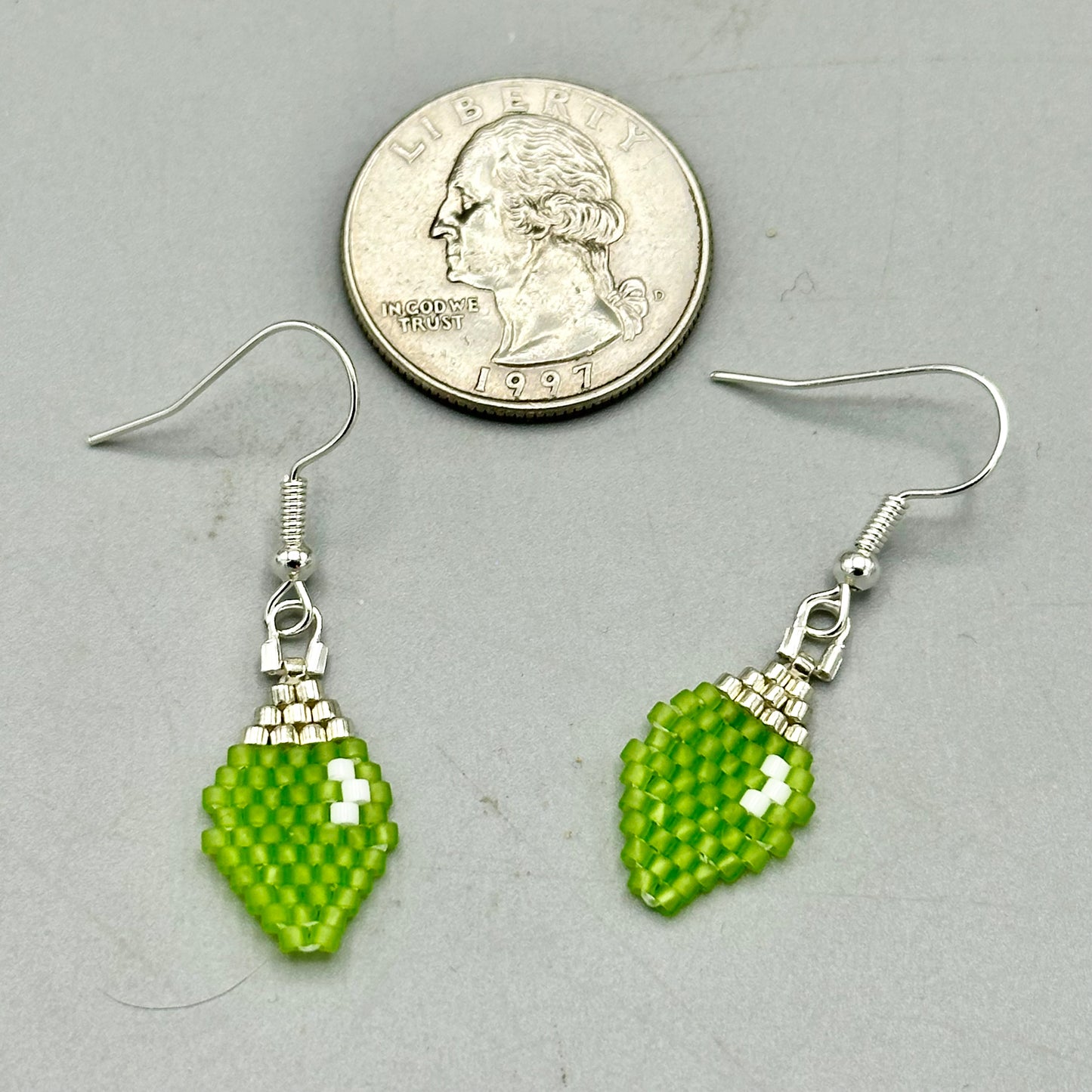 Green Christmas Lights Earrings