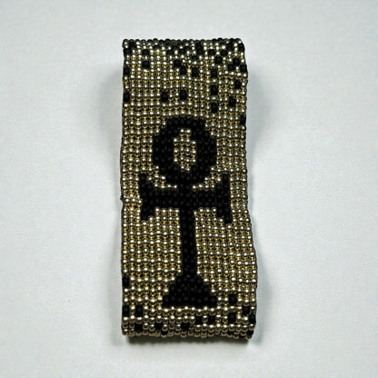 Glass Seed Bead Ankh Bracelet