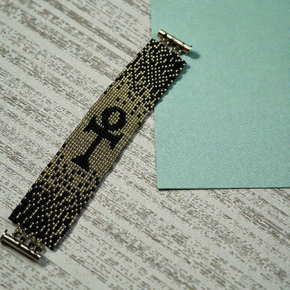 Glass Seed Bead Ankh Bracelet