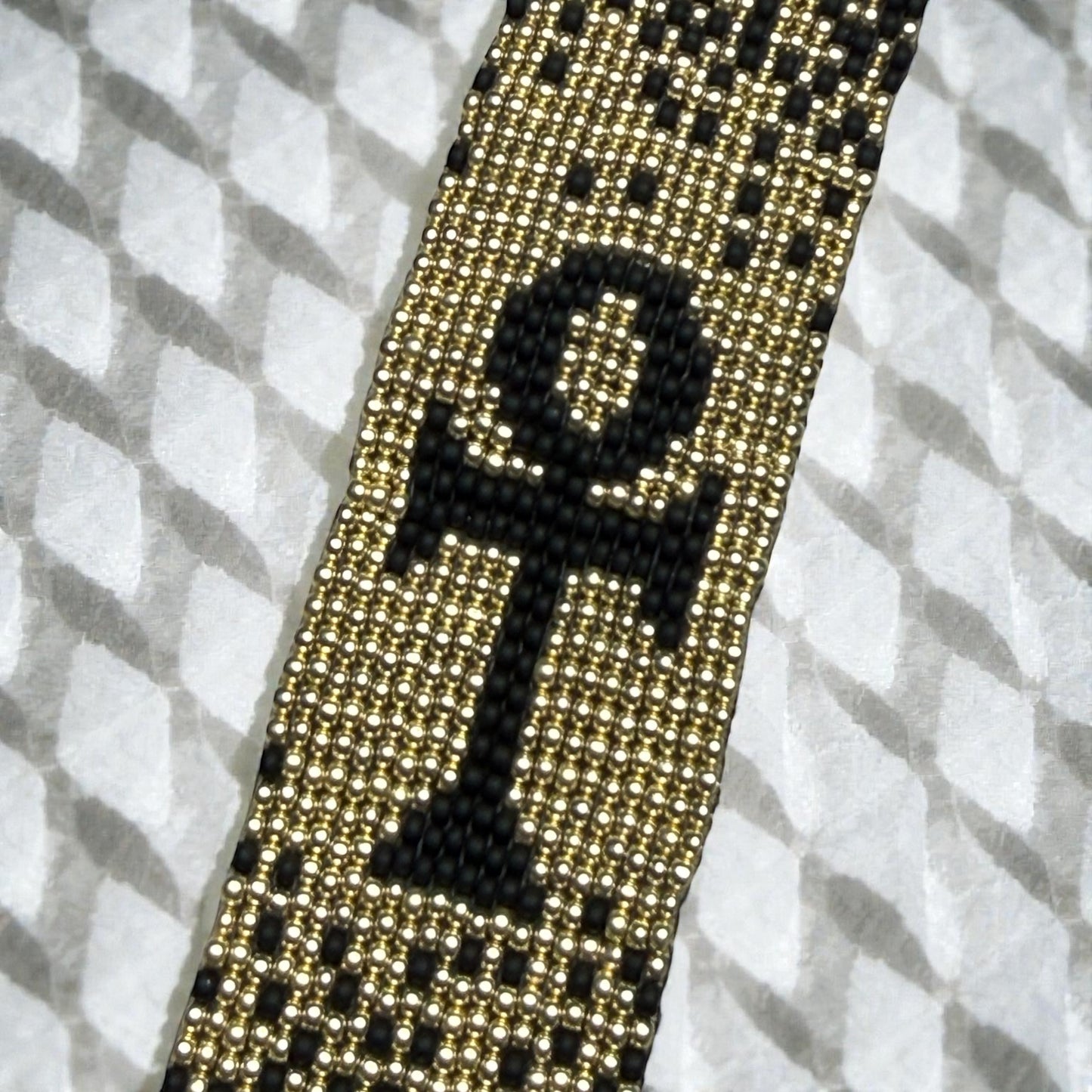 Glass Seed Bead Ankh Bracelet