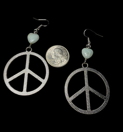 Peace and Love Amazonite Earrings