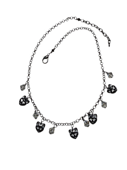Glass beaded Kitty Cat Necklace