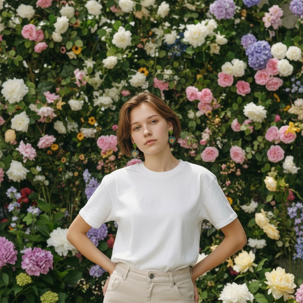 Rainbow Heart and Jade Earrings