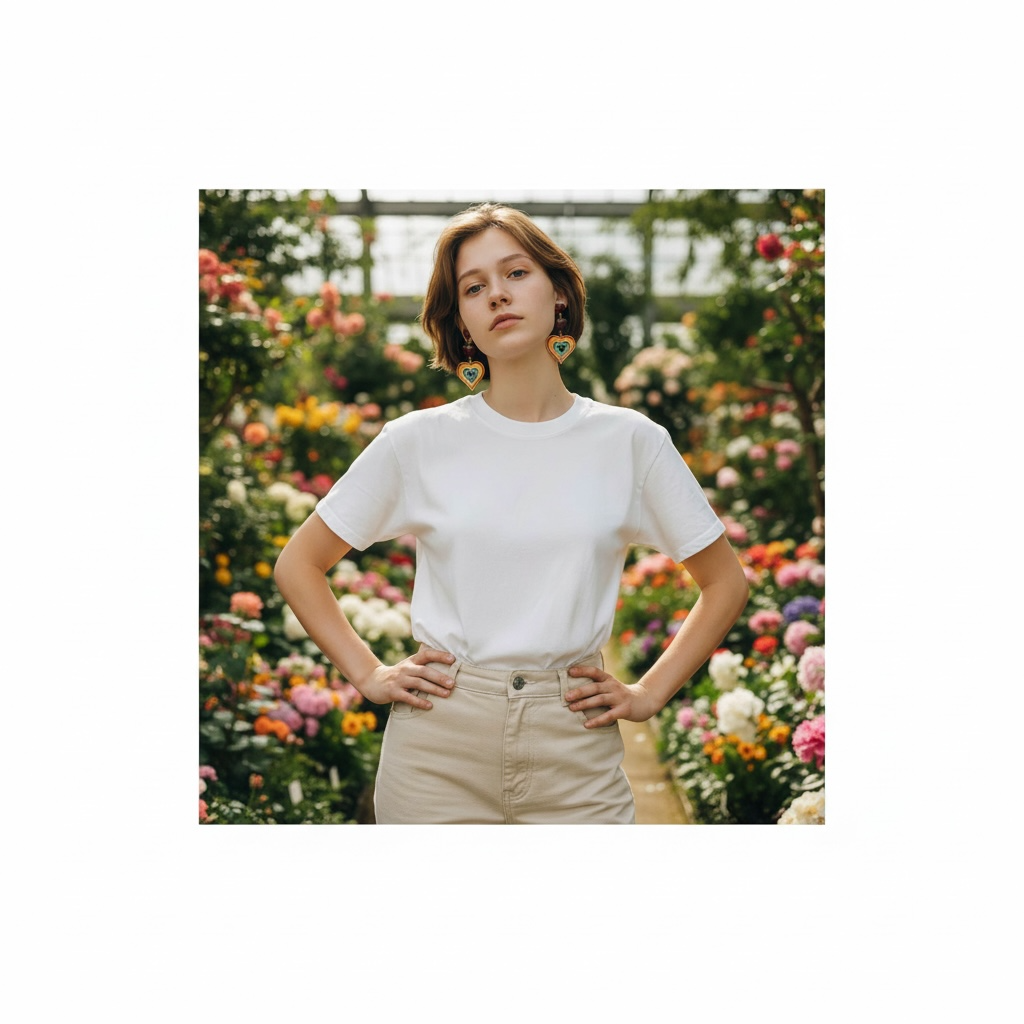 Rainbow Heart and Jade Earrings