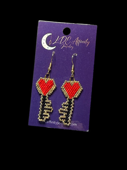 Heart Key to your heart Earrings