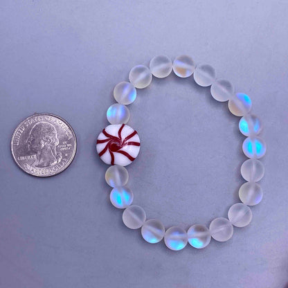 Peppermint and Quartz Gemstone Bracelet