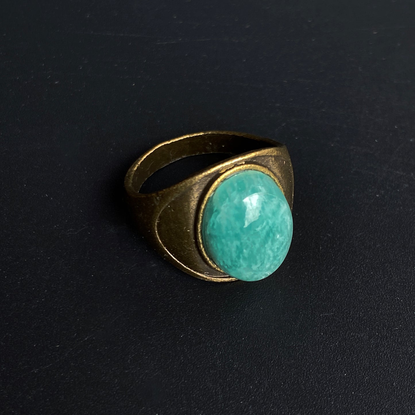 Gemstone Brass Rings