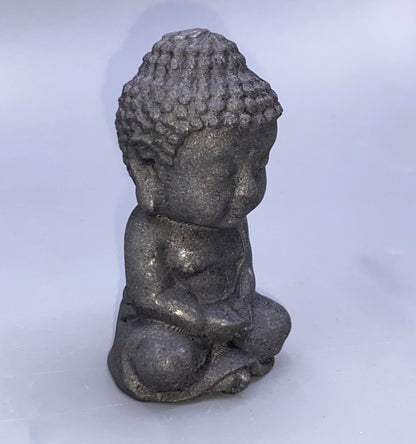 Black Obsidian Gemstone Carved Sitting Baby Buddha